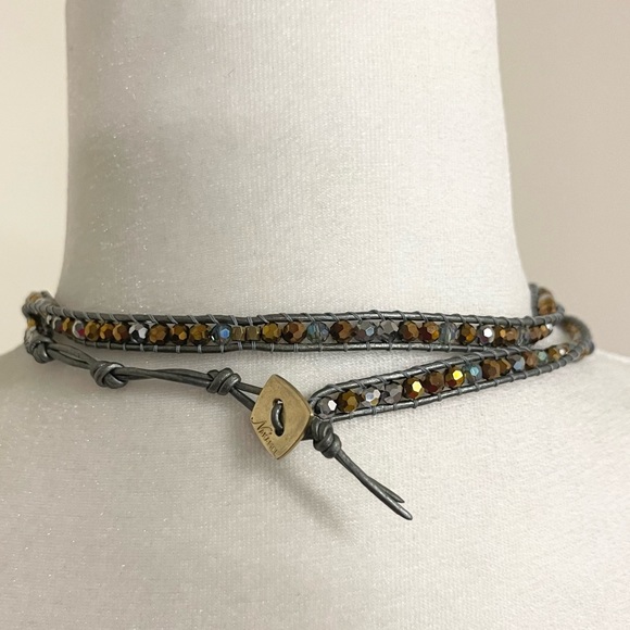 Beautiful Nakamol handcrafted leather wrap bracelet/necklace! - Picture 5 of 8